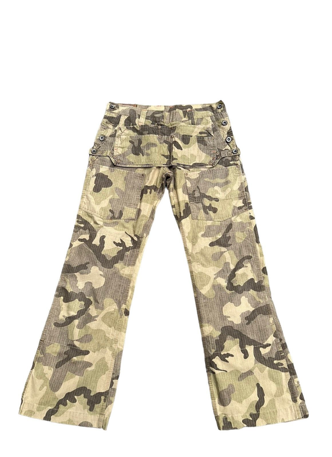 Designer Brand MEDICAL BRANCH Ripstop Camo Flare Trouser Pant Size US 28 / EU 44 - 1 Thumbnail