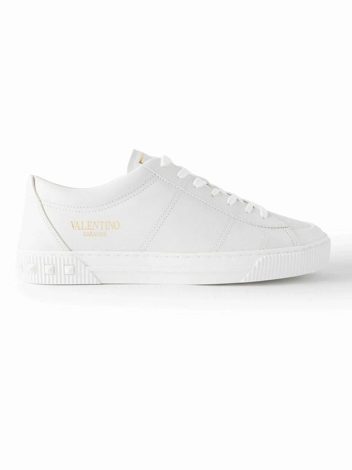 Valentino o1y0525 Logo Leather Low-Top Sneakers in Light Gray Size US 11 / EU 44 - 1 Thumbnail