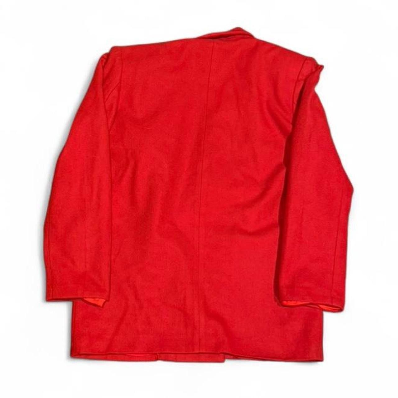 Yohji Yamamoto Vintage 80s Y's Yohji Yamamoto Red Wool Cropped Blazer Size 38R - 2 Thumbnail
