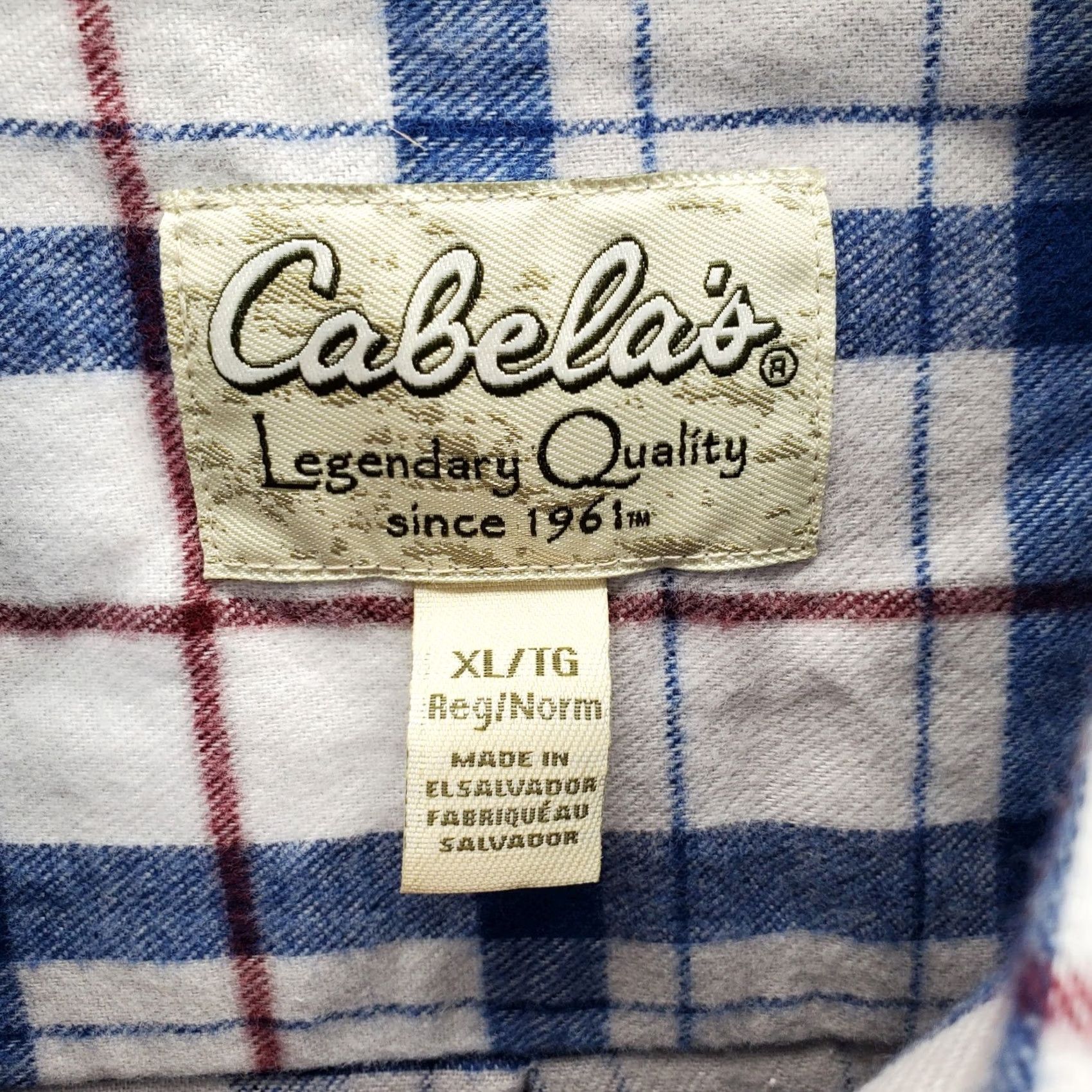 Vintage Cabela's Flannel Shirt Mens XL Multi Plaid Regular Fit Collared Button-Down EUC Size US XL / EU 56 / 4 - 5 Thumbnail