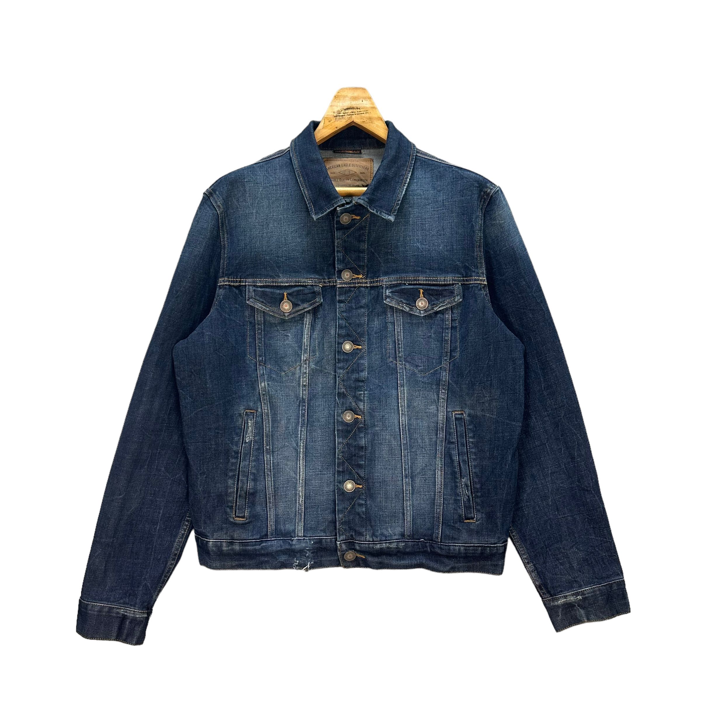 American Eagle Outfitters American Eagle Extreme Flex Denim Jacket #8386-006 Size US L / EU 52-54 / 3 - 1 Thumbnail