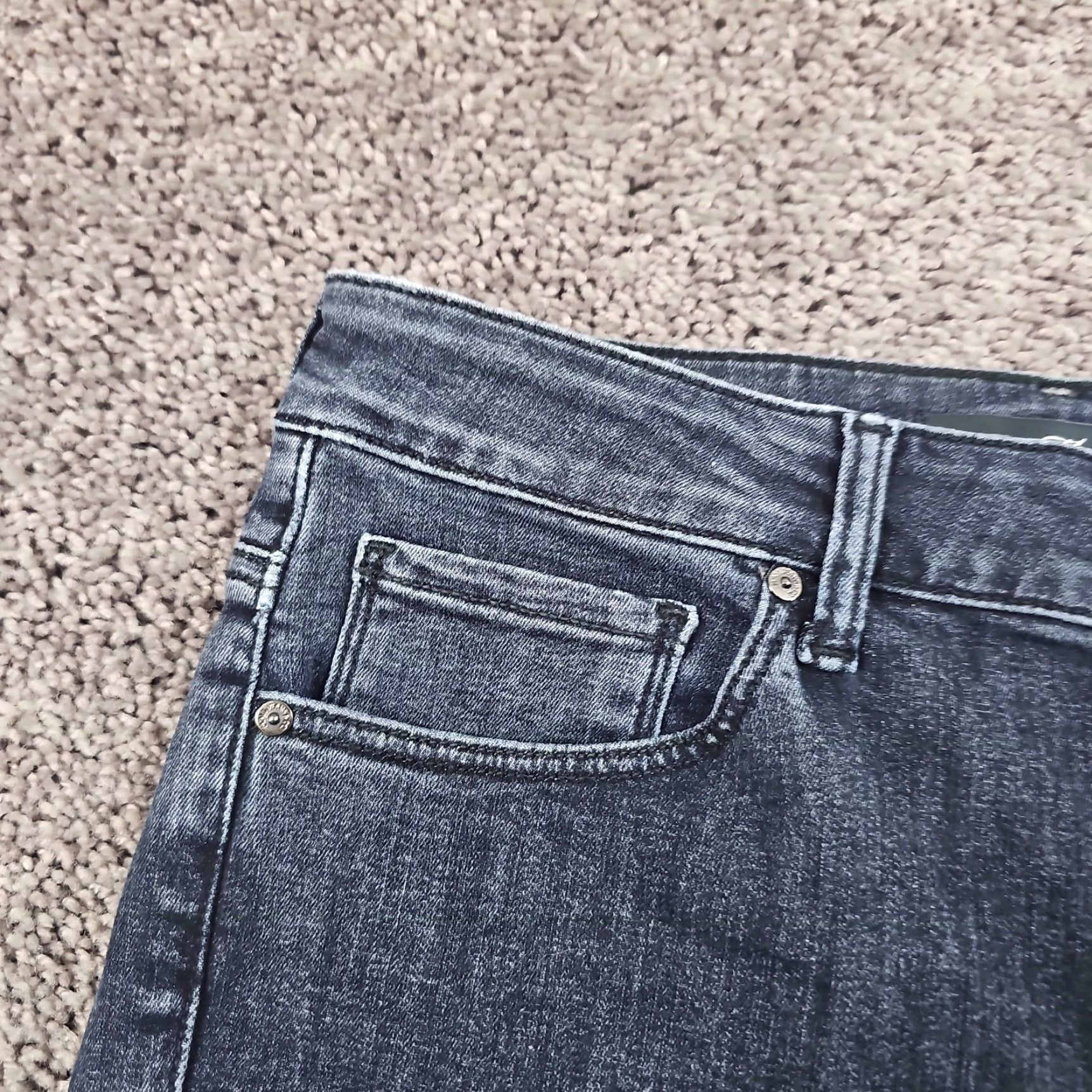 Mavi Mavi Jeans Womens 26 Gray Skinny Ankle Mid Rise Dark Wash Button Fly Denim 26x27 Size 26" / US 2 / IT 38 - 3 Thumbnail