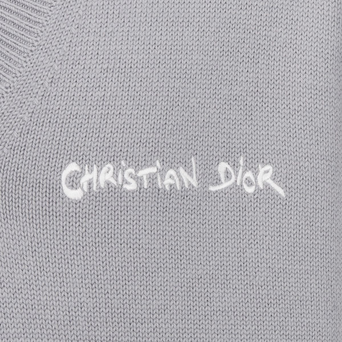 Dior o1bcso1str0226 Tag Sweater Vest in Grey Size US XL / EU 56 / 4 - 3 Thumbnail