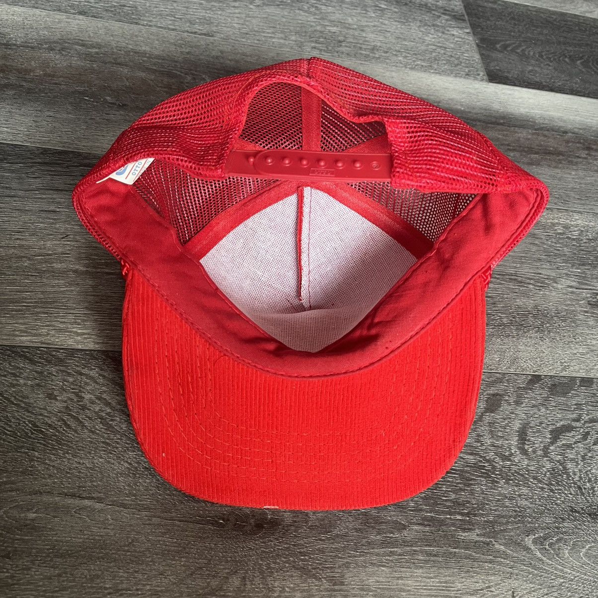 Vintage Vintage 1990s Red Corduroy Blank Mesh Trucker Hat Otto Size ONE SIZE - 5 Thumbnail
