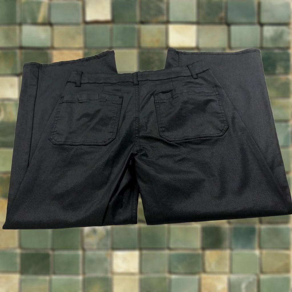 Vintage Oat New York Waxed Coated 12/31 High Rise Wide Leg Pant Black MINT 33W 29L 12 Regular Pants Women Wide-Leg Vintage? No Size 34" / US 12 / IT 48 - 1 Thumbnail