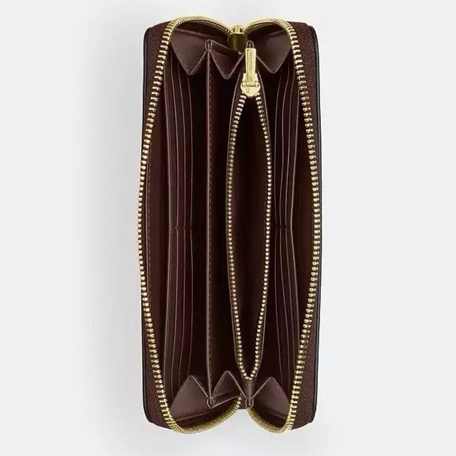 Coach NWT Coach Long Zip Around Phone Wallet CR623 Gold/Maple Size ONE SIZE - 6 Thumbnail