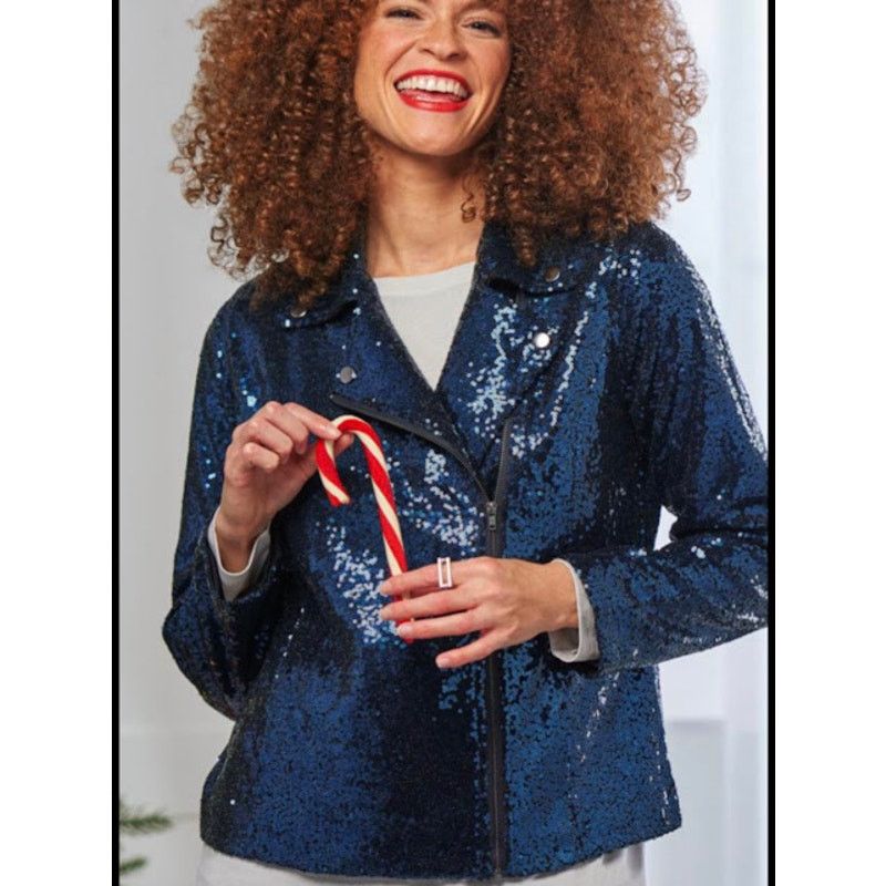 & Other Stories Colleen Lopez Dazzling Blue Jacket with Sparkle NWT L Size L / US 10 / IT 46 - 1 Thumbnail