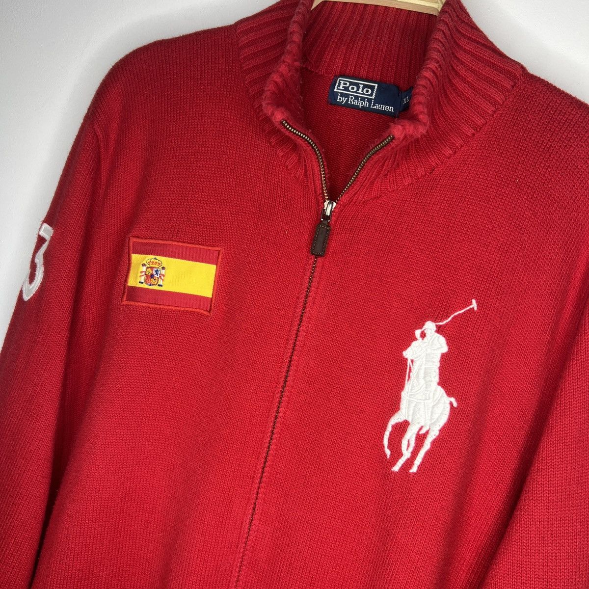 Polo Ralph Lauren Vintage Polo Ralph Lauren Spain Zip Sweatshirt Racing 90s Size US XL / EU 56 / 4 - 5 Thumbnail