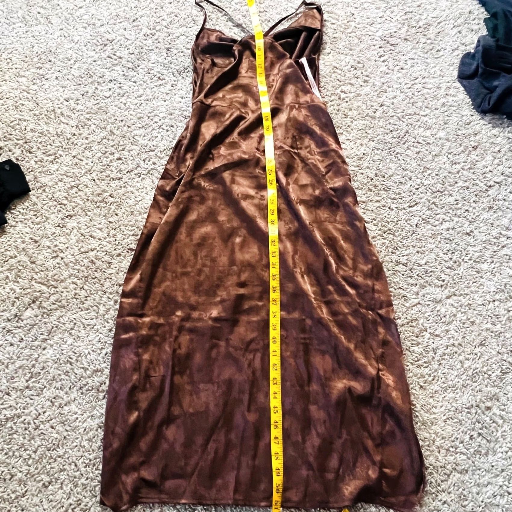 Missguided Missguided Y2K ASYM Cami Drape Satin Midi Wrap Dress US SZ 8 NWT Cocktail Dress Women Brown Satin NWT Size M / US 6-8 / IT 42-44 - 2 Thumbnail