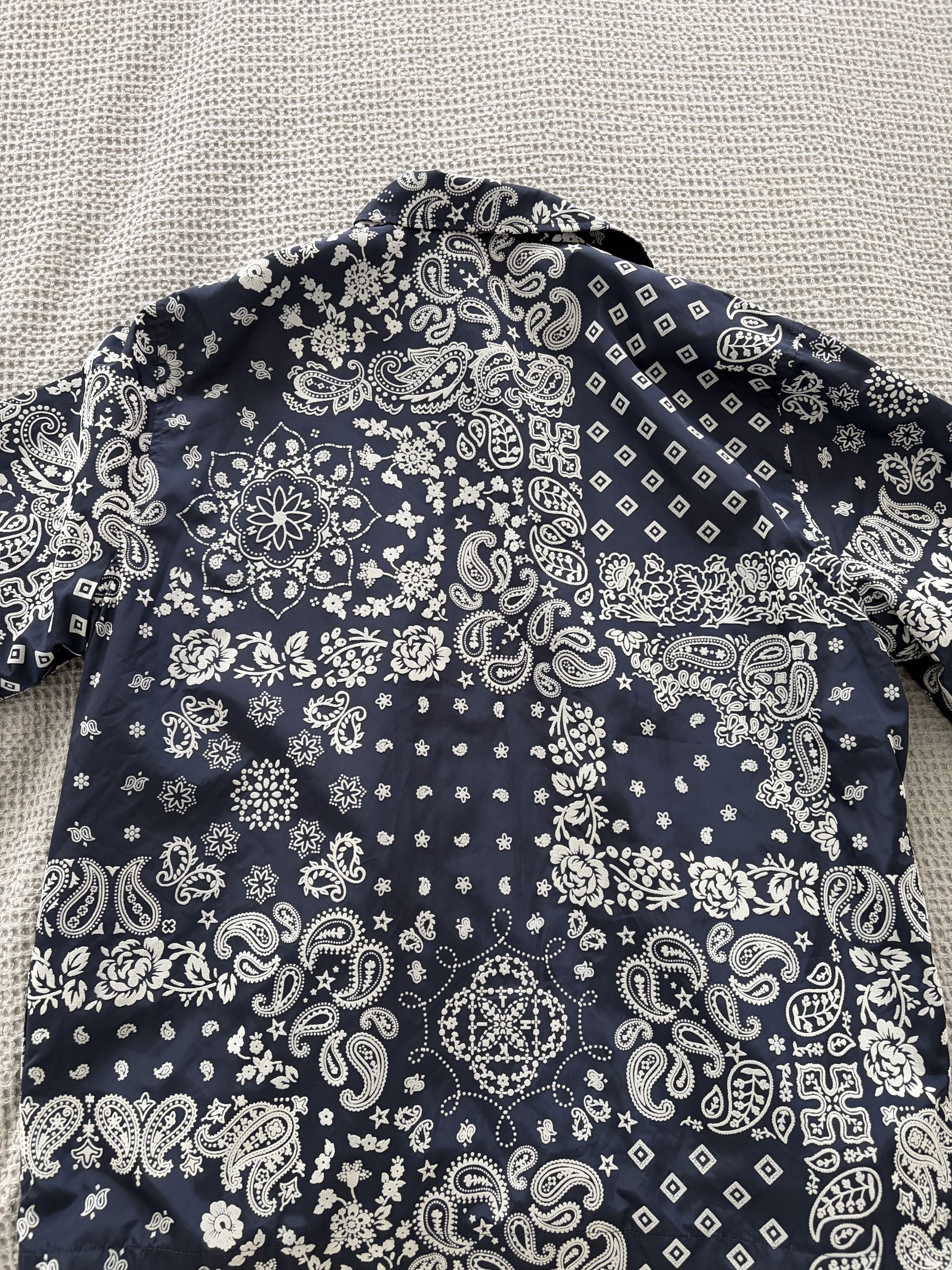 Kith Kith Flocked Deconstructed Bandana Coaches Jacket - Navy Size US M / EU 48-50 / 2 - 3 Thumbnail
