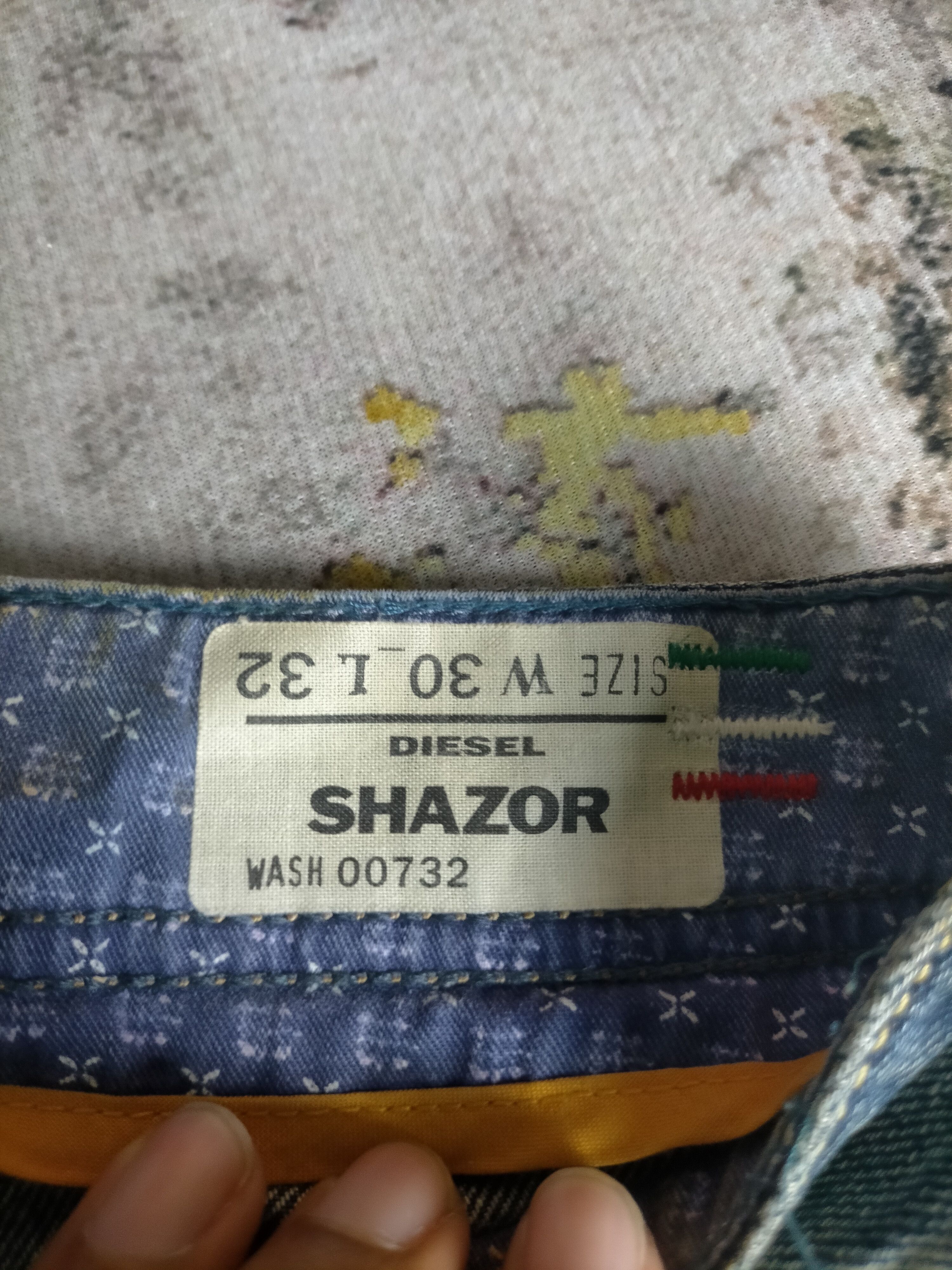 Diesel Vtg Flare Diesel Shazor Splatter Distressed Spiral Jeans Size US 30 / EU 46 - 11 Thumbnail