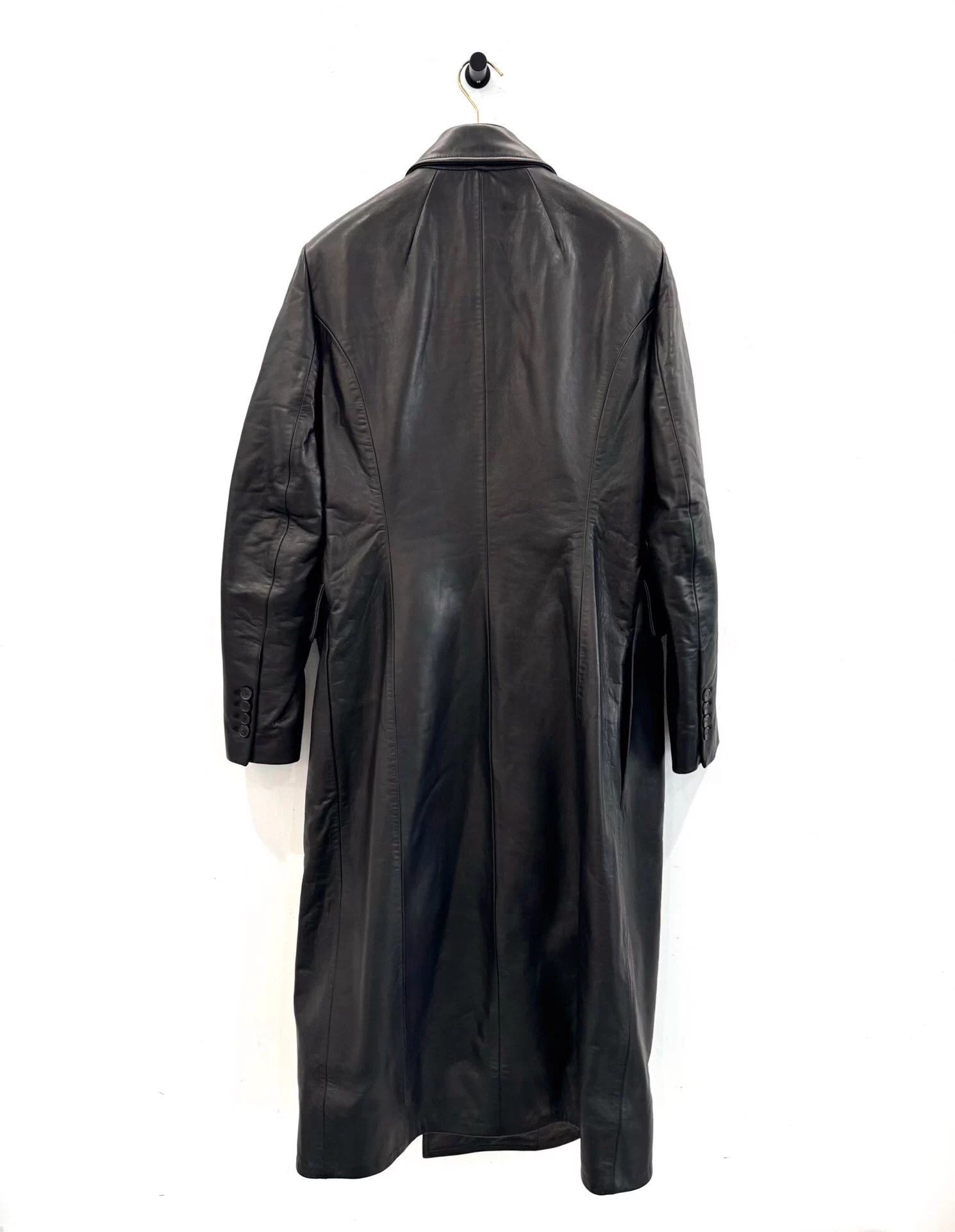 Balenciaga Balenciaga Black Double-Breasted Leather Moto Coat 38 Size XS / US 0-2 / IT 36-38 - 2 Thumbnail