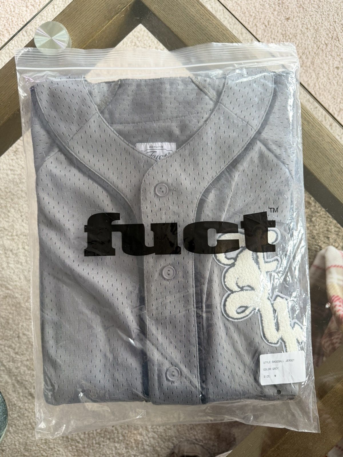 FUCT Fuct Chenille Applique Baseball Jersey Grey Size US M / EU 48-50 / 2 - 3 Thumbnail