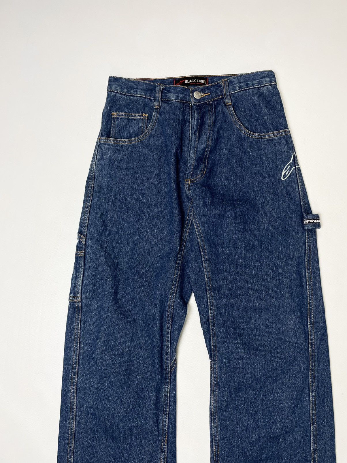 Alpinestars AlpineStars 💥 Blue Denim Y2K Racing Carpenter Work Jeans Size 28" / US 6 / IT 42 - 1 Thumbnail