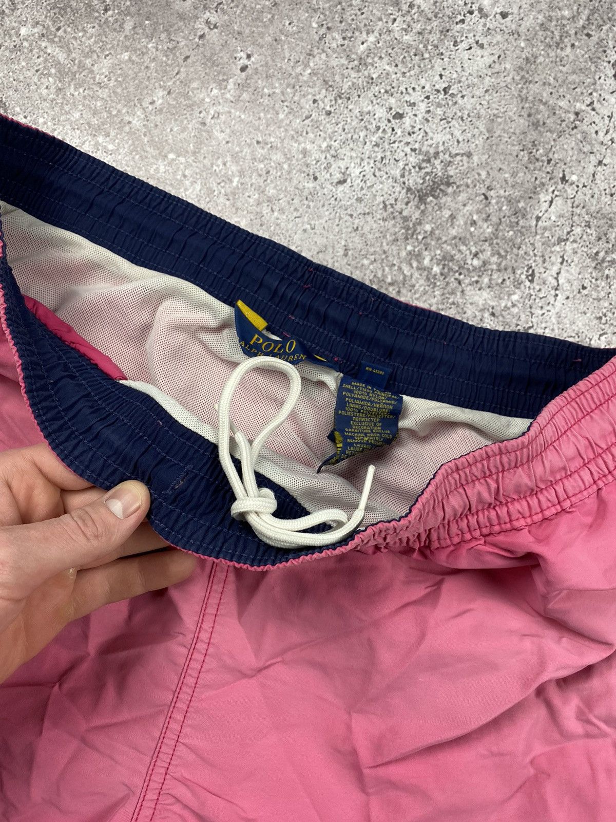 Polo Ralph Lauren × Vintage Vintage Polo Ralph Lauren Pink Faded Nylon Swim Shorts L Size US 34 / EU 50 - 6 Thumbnail