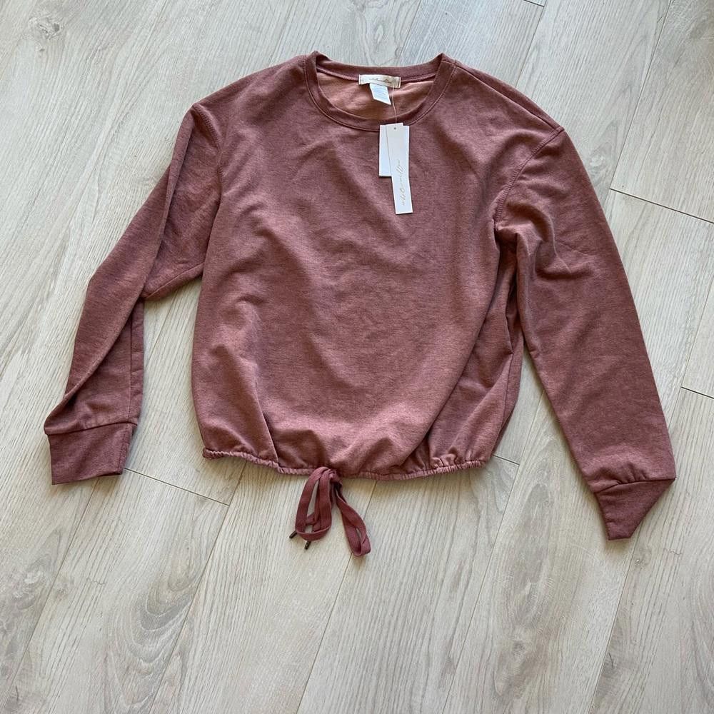 Designer Chic Casual Long Sleeve Sweater with Adjustable Tie Hem Size S / US 4 / IT 40 - 2 Thumbnail