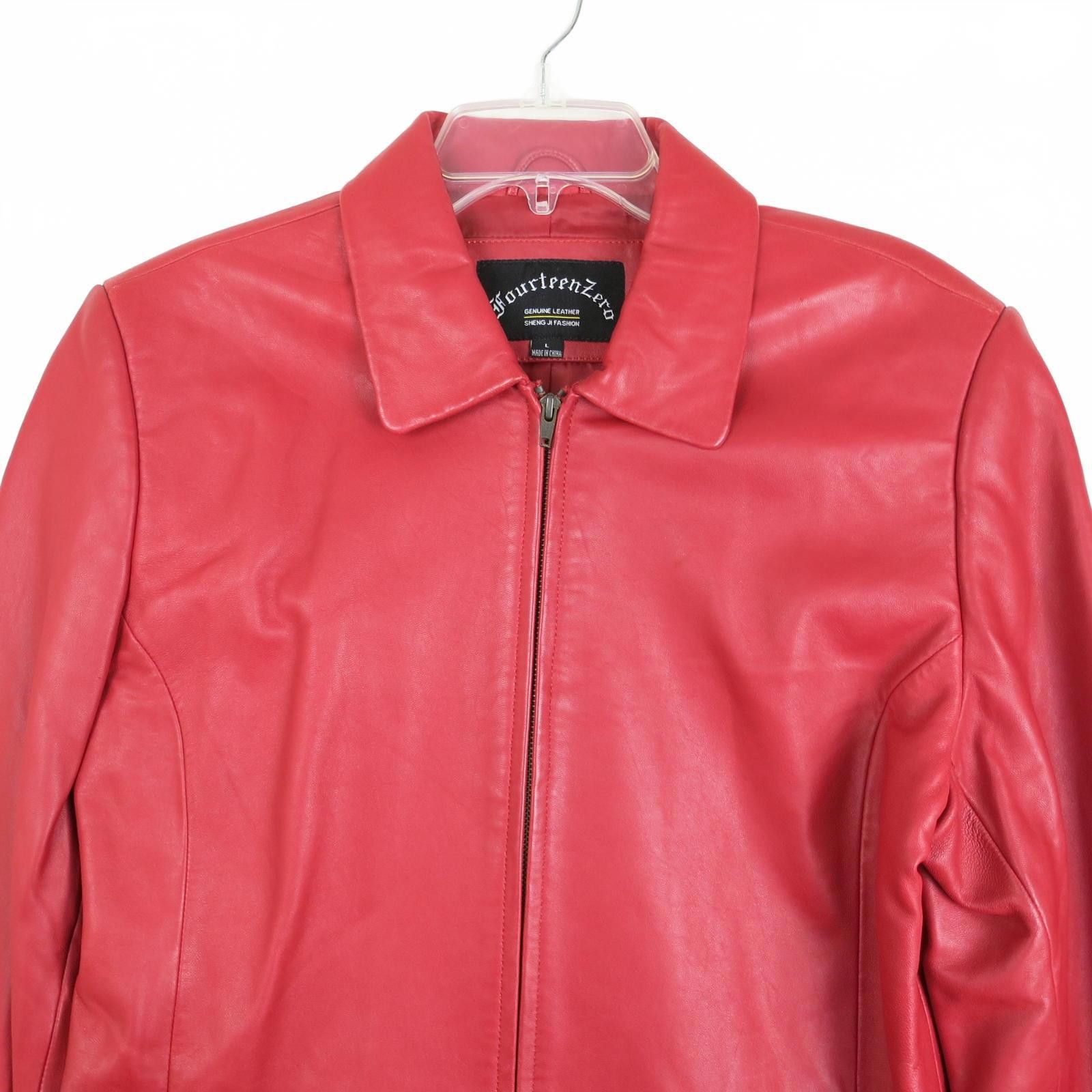Other FourteenZero Genuine Leather Red Jacket Size L Size L / US 10 / IT 46 - 2 Thumbnail