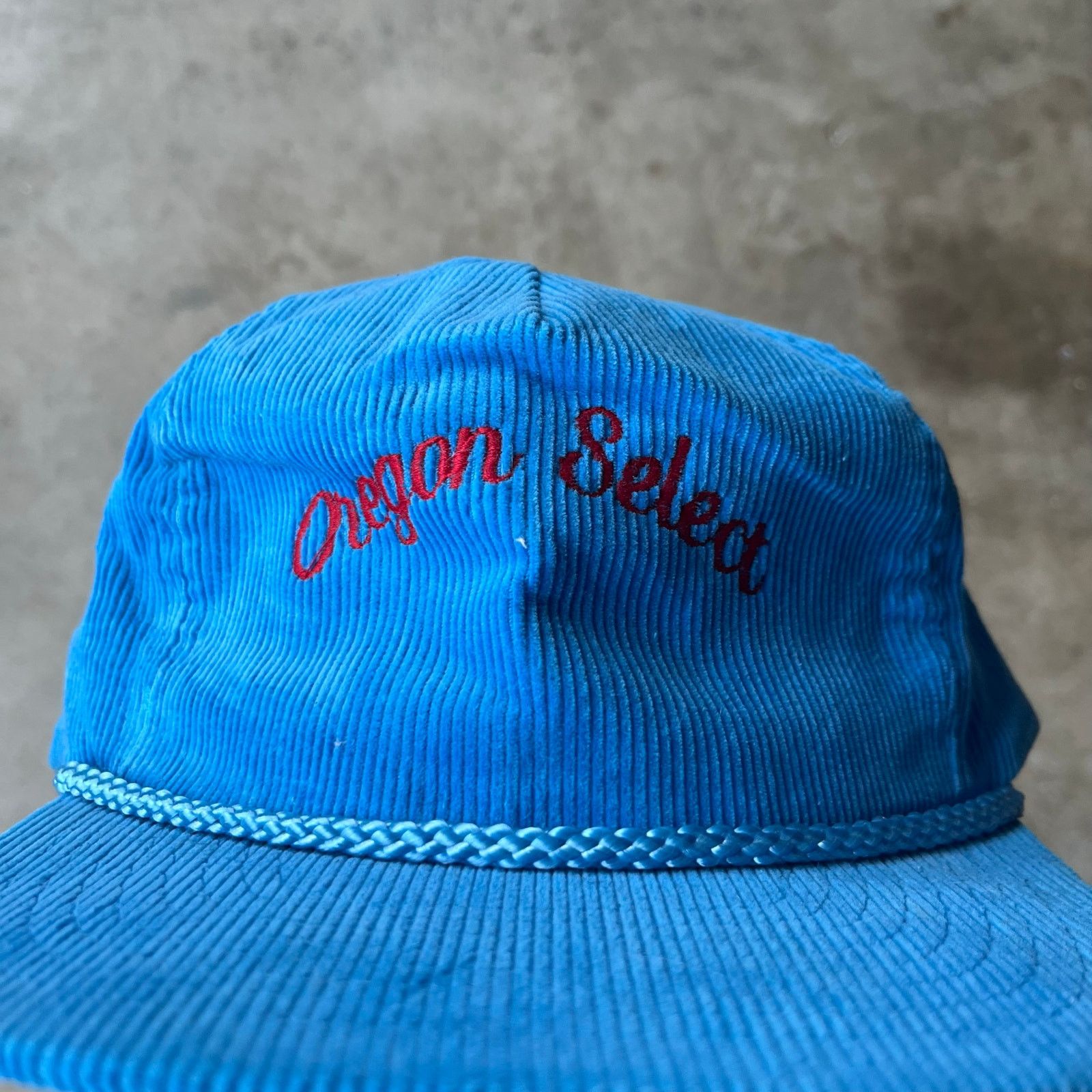 Vintage VINTAGE BLUE CORDUROY HAT SNAPBACK 80S 90S Size ONE SIZE - 1 Thumbnail