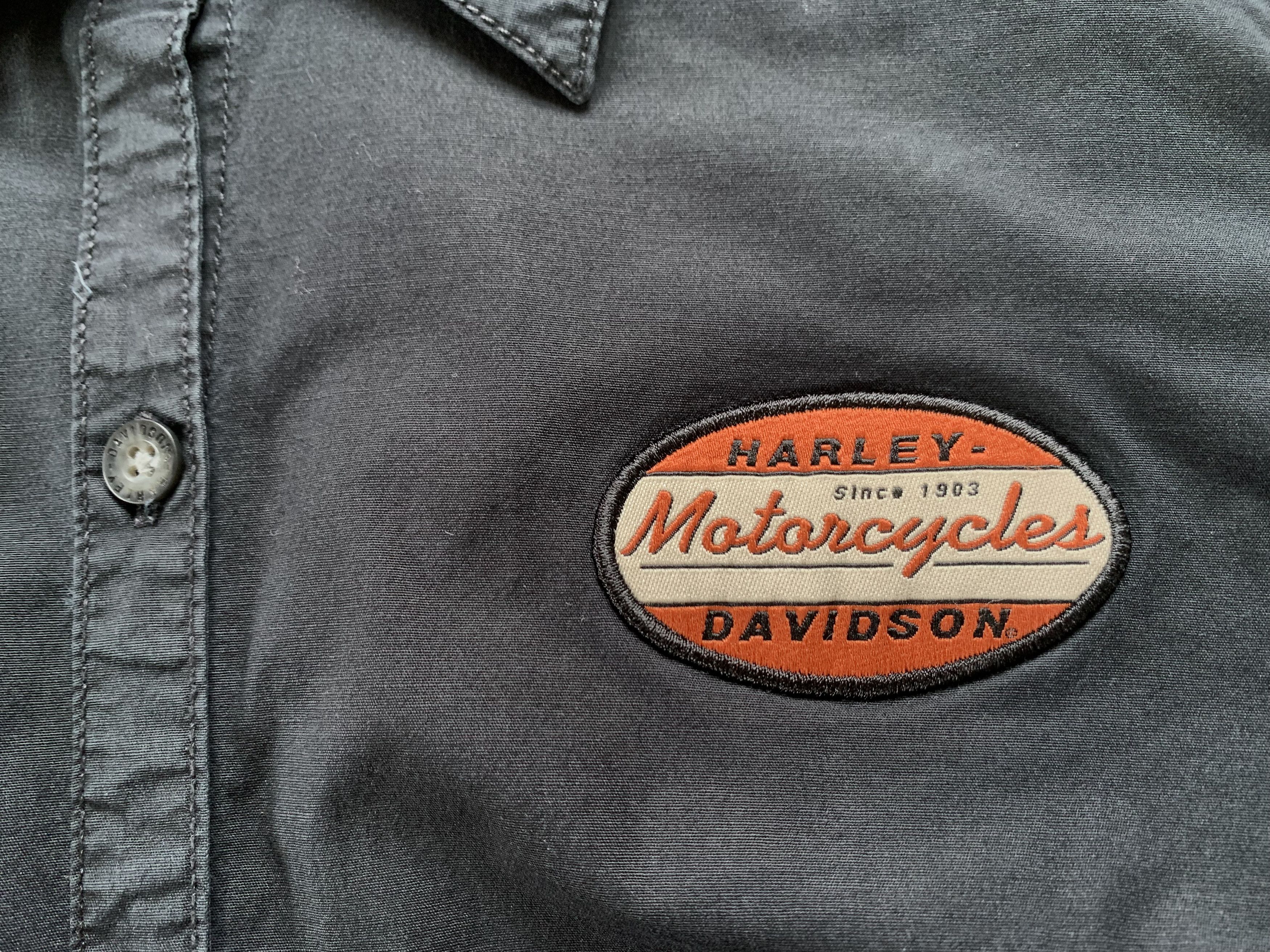 Harley Davidson Harley Davidson Womens Black Cotton Button Up Shirt Size M / US 6-8 / IT 42-44 - 5 Thumbnail