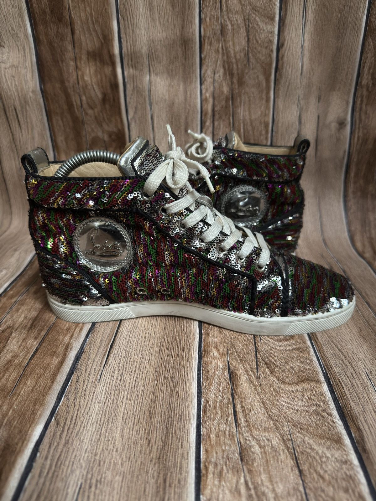 Christian Louboutin ❤️🔥Bip bip sequin trainers Size US 7.5 / IT 37.5 - 10 Thumbnail