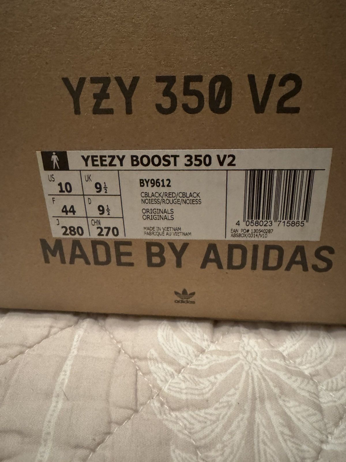 Yeezy Adidas Yeezy Boost 350 V2 Core Black Red / Red Stripe Size US 10 / EU 43 - 6 Thumbnail