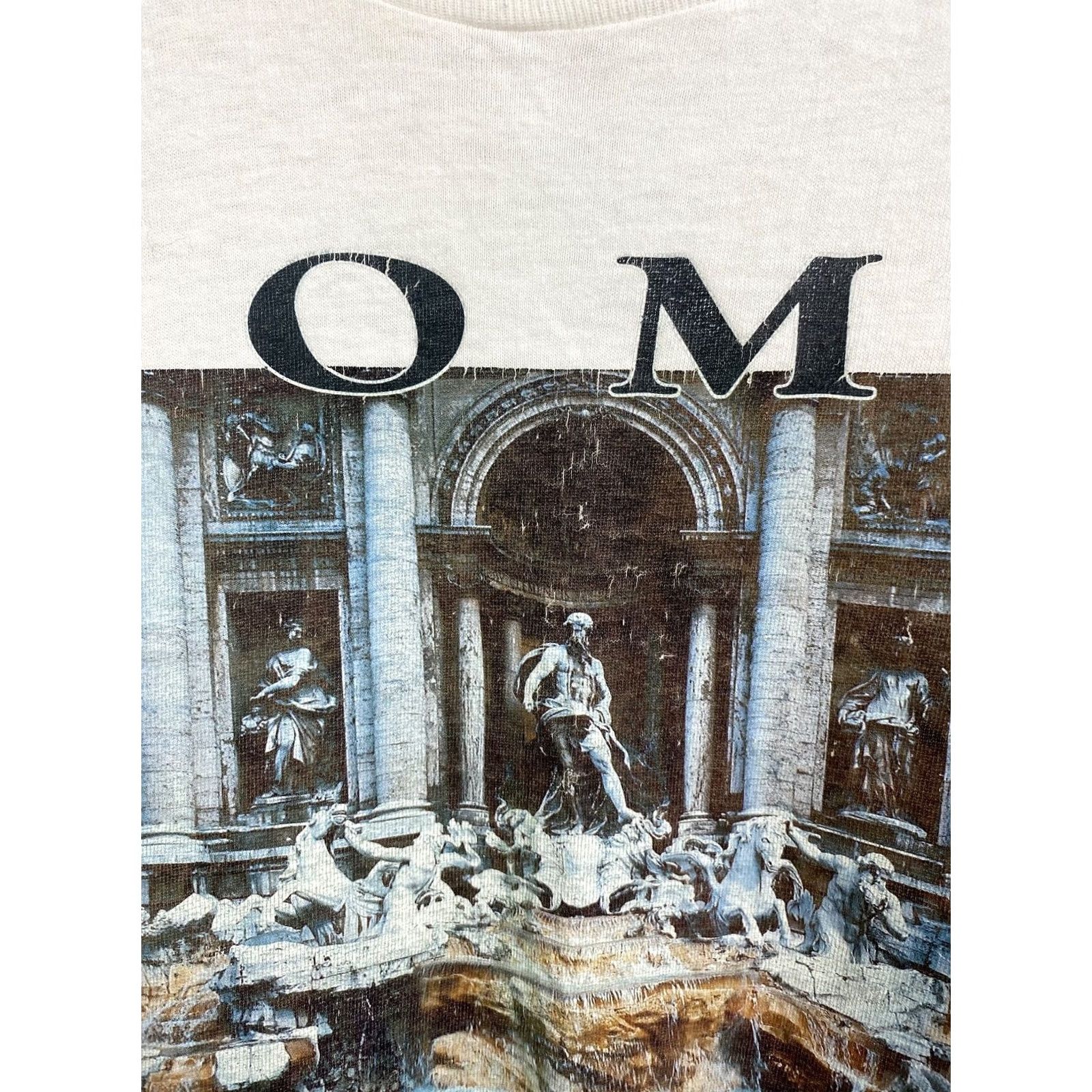 Fruit Of The Loom VINTAGE 90s Italy Roma Fontana Di Trevi T-Shirt Men L White 90s Pictures Cracked Hole Fontana Di Trevi Style Shirts Size US L / EU 52-54 / 3 - 6 Thumbnail