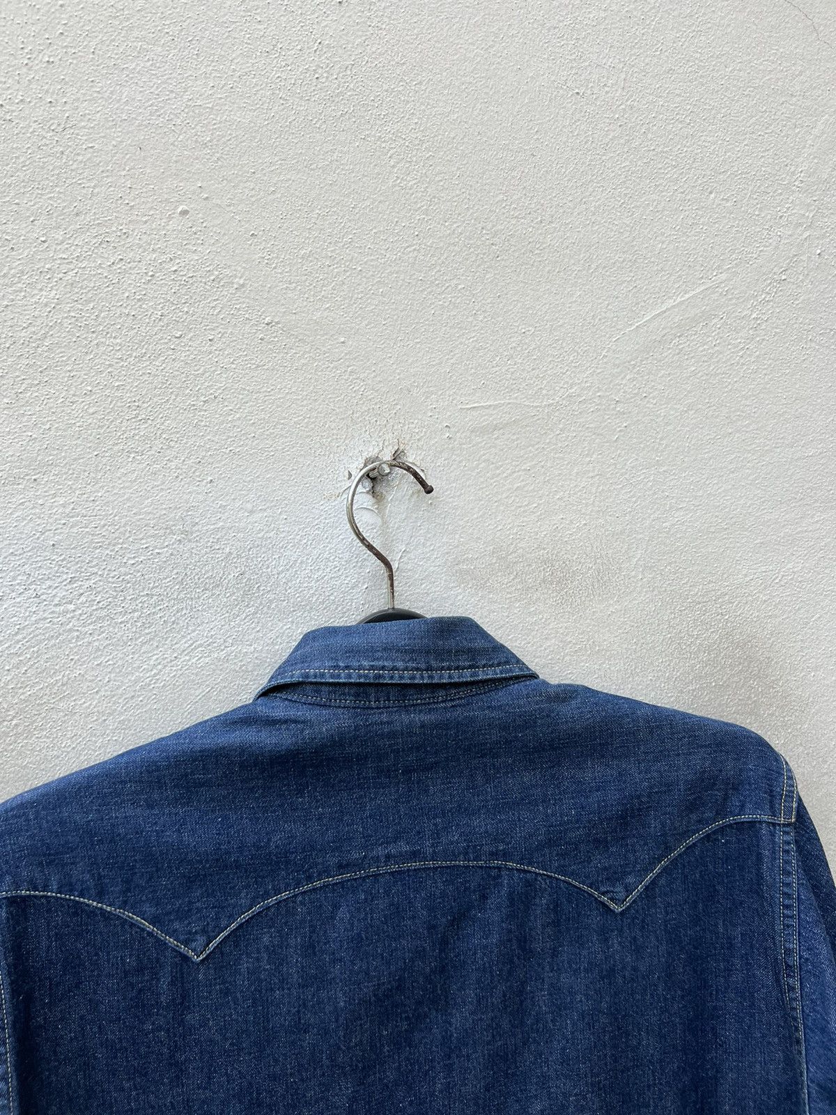 Levi's Vintage Clothing × Vintage Vintage 2000 LVC Levi’s Short Horn Denim Western Shirt Size US M / EU 48-50 / 2 - 16 Thumbnail