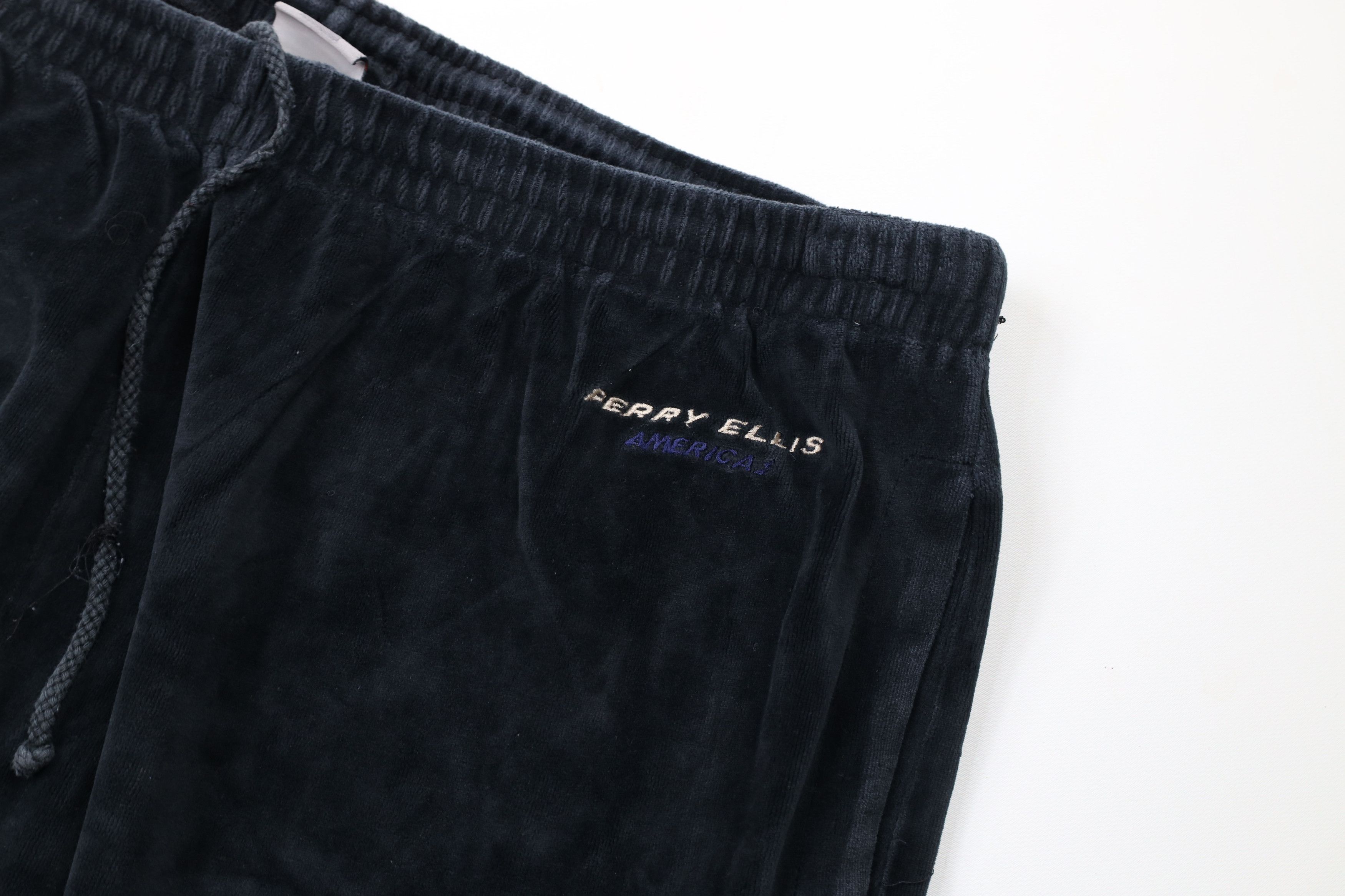 Vintage Vintage 90s Perry Ellis Out Velour Cuffed Sweatpants Joggers Size US 40 / EU 56 - 6 Thumbnail