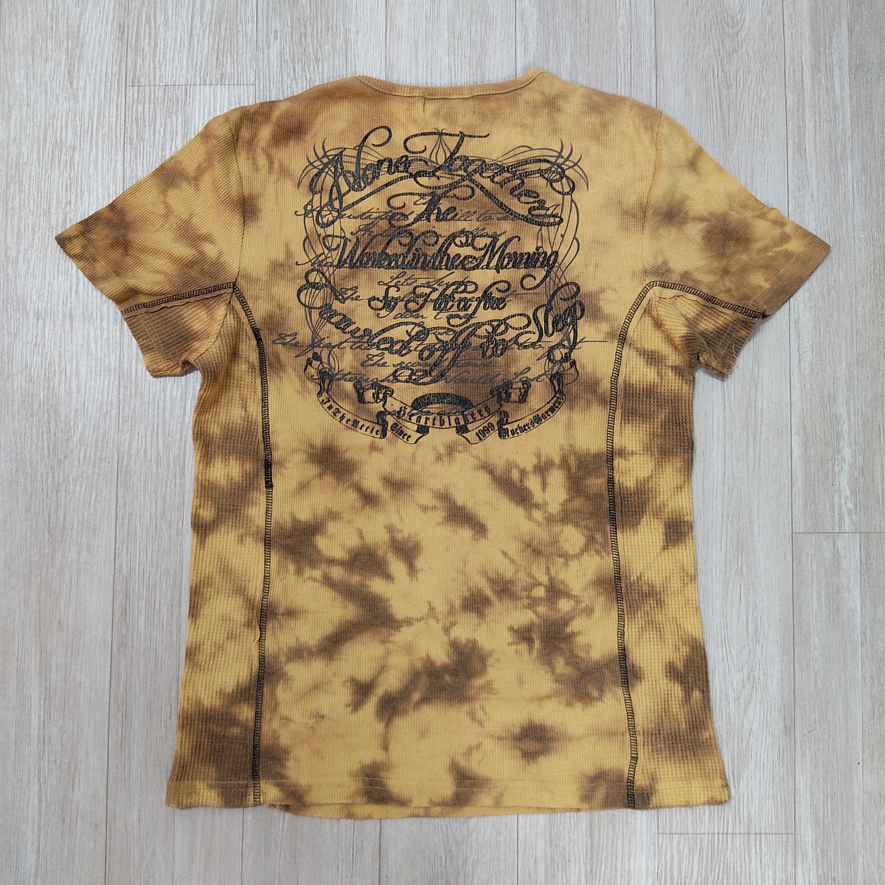 In The Attic Rudeboy Music Rustic Brown Waffle Slim Fit T-shirt Size US M / EU 48-50 / 2 - 7 Thumbnail