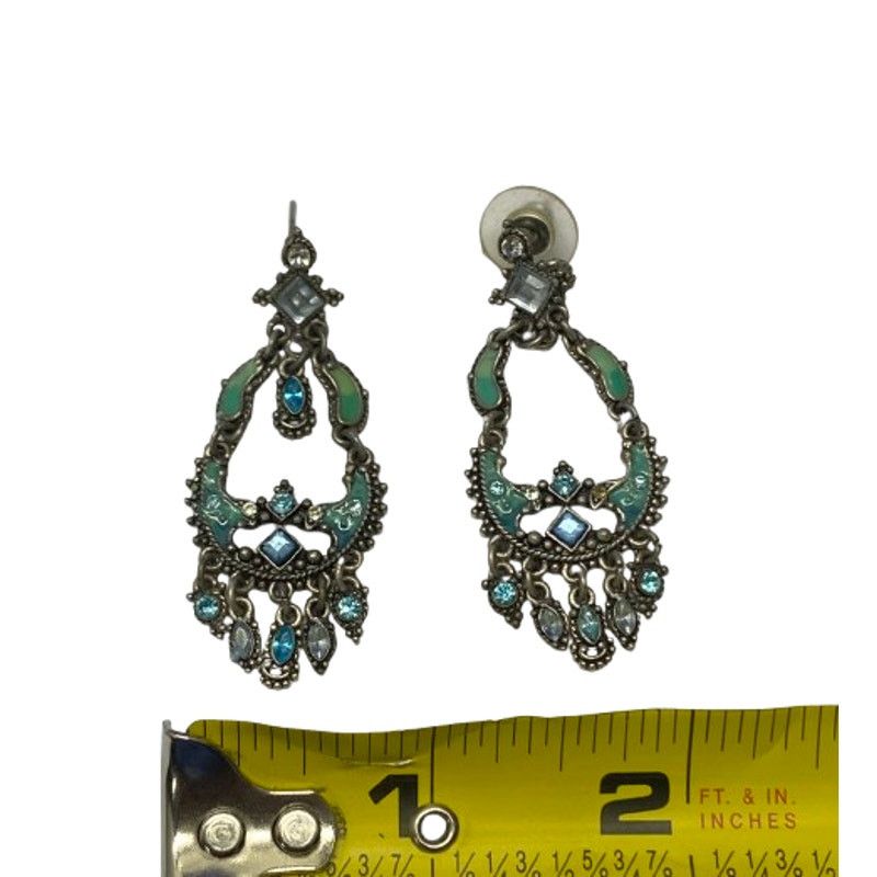 non Vintage Boho Turquoise Chandelier Dangle Earrings Statement Size ONE SIZE - 5 Thumbnail