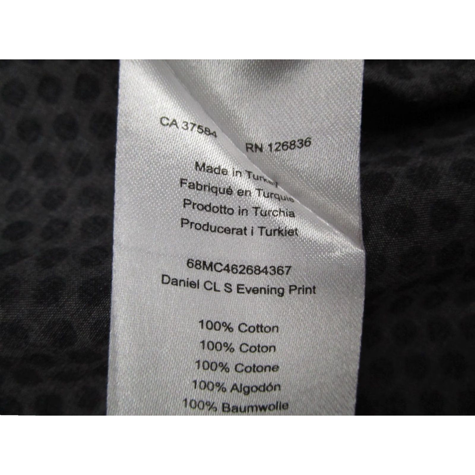 J.Lindeberg Dress Shirt Mens M Gray Polka Dot Slim Fit Button Down Shirt