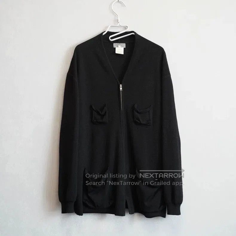 Yohji Yamamoto Yohji Yamamoto Wool Zip Cardigan with Pockets Size US M / EU 48-50 / 2 - 2 Thumbnail