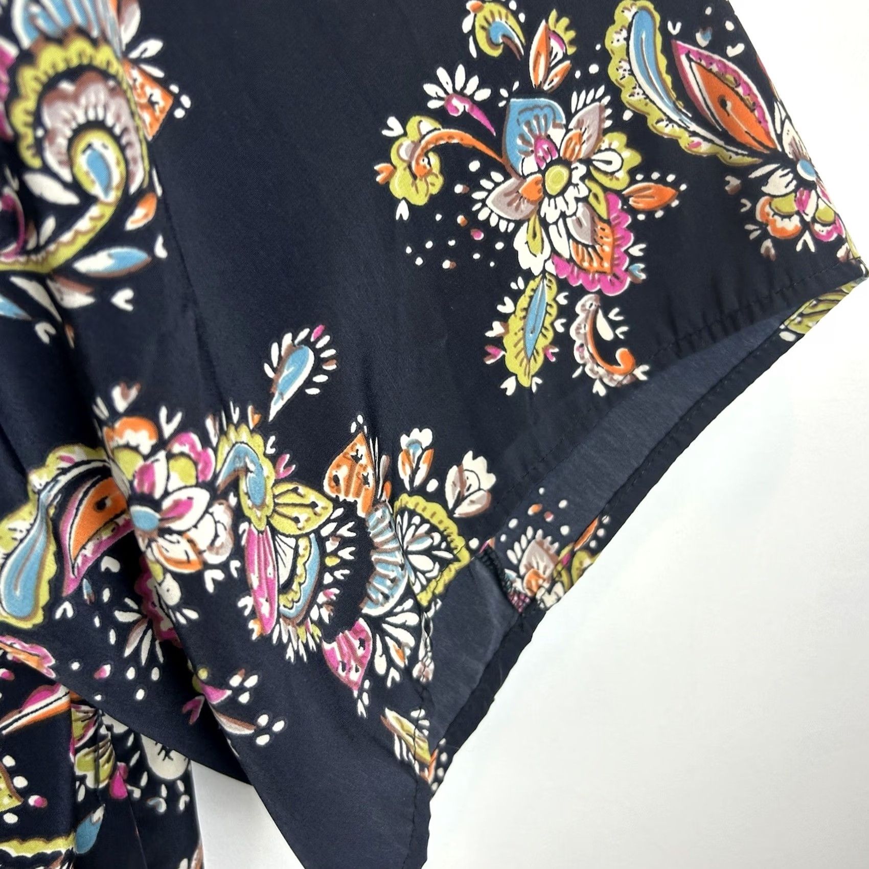 Vintage Boho Floral Kimono Medium Womens Long Oversized Festival Whimsigoth Topper Layer Size M / US 6-8 / IT 42-44 - 6 Thumbnail