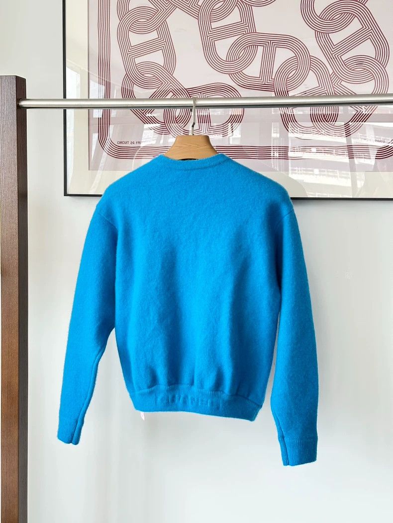 Chanel Chanel Dark blue single-breasted wool long-sleeved cardiga Size XS / US 0-2 / IT 36-38 - 2 Thumbnail