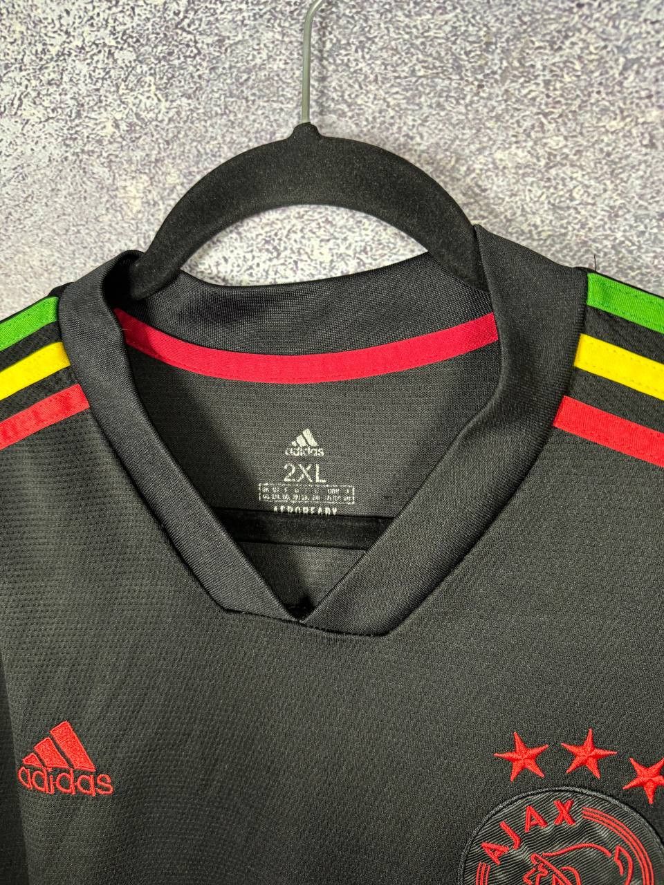 Vintage MARLEY Vintage AJAX 2021/22 Third Fan Soccer Jersey Size US XXL / EU 58 / 5 - 6 Thumbnail
