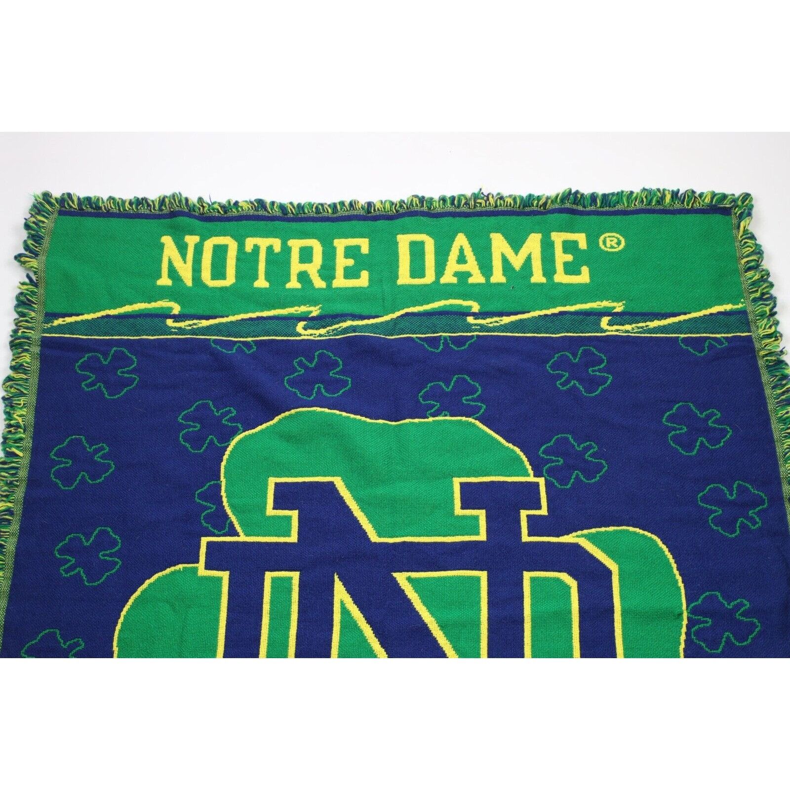 Vintage Vintage 90s All Over Print University of Notre Dame Blanket Size ONE SIZE - 2 Thumbnail