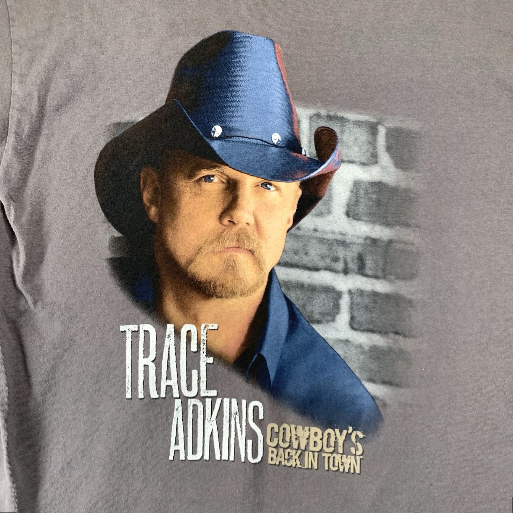 Doublet VINTAGE Trace Adkins Country Music T-Shirt Mens Large Crew Neck Double-Sided Cotton Gray 2010s Music Cowboy USA Size US L / EU 52-54 / 3 - 6 Thumbnail