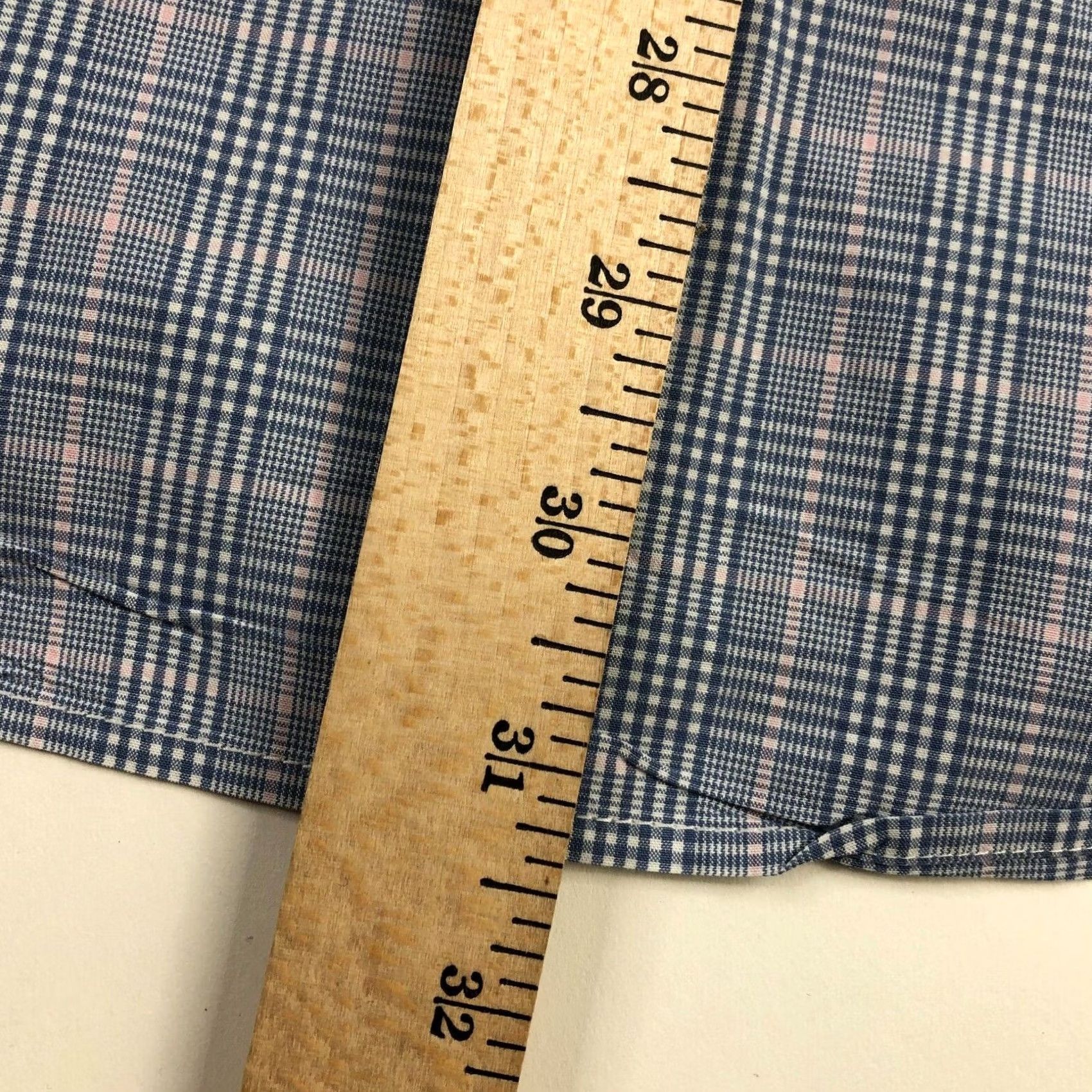 Boden Boden 16/35 .5 Button Front Long Sleeve Dress Shirt Blue Men’s EUC Check Size 42R - 4 Thumbnail
