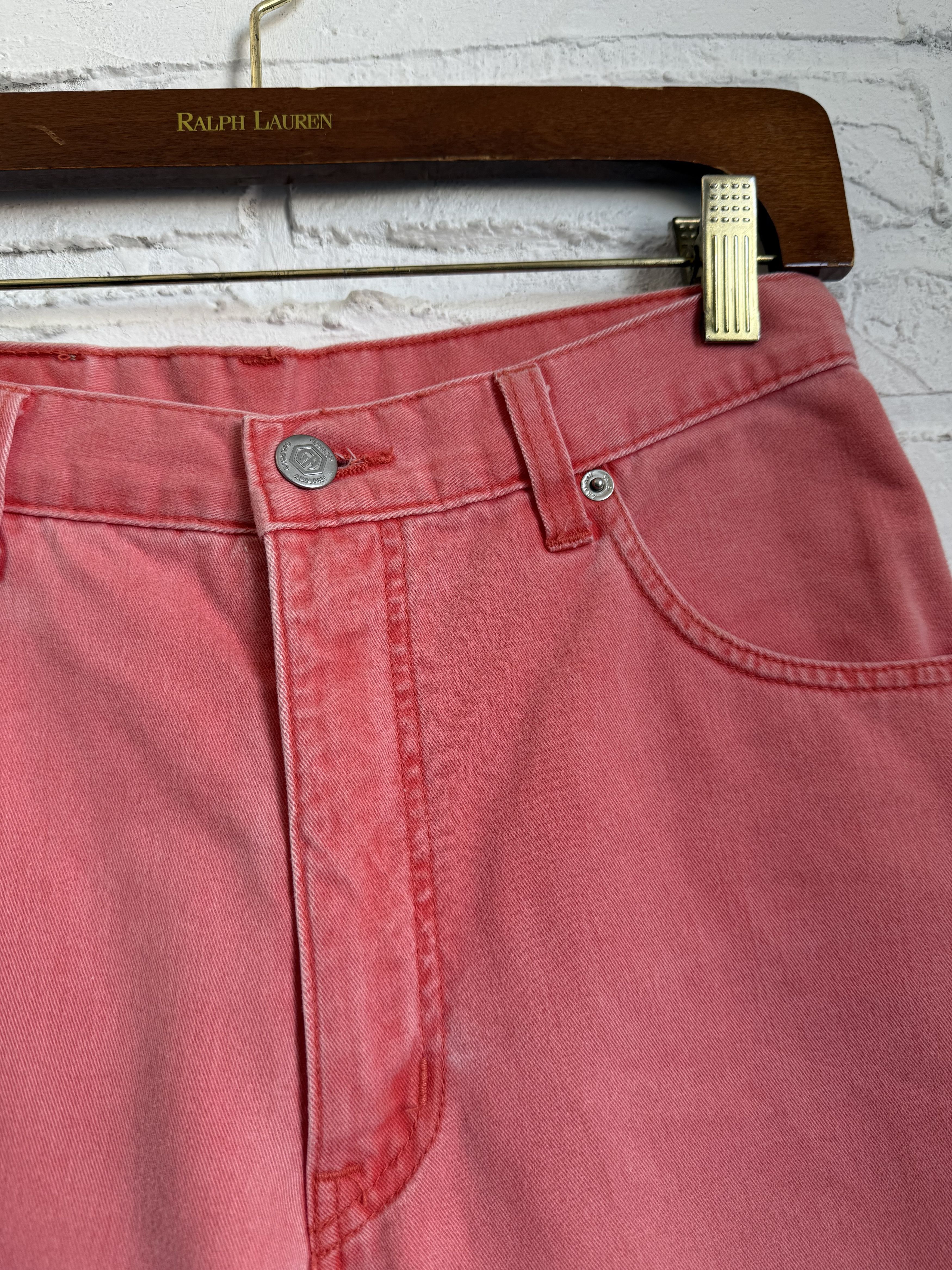 Giorgio Armani Archive 80s Giorgio Armani Junior GA Eagle pink denim jeans Size US 28 / EU 44 - 10 Thumbnail