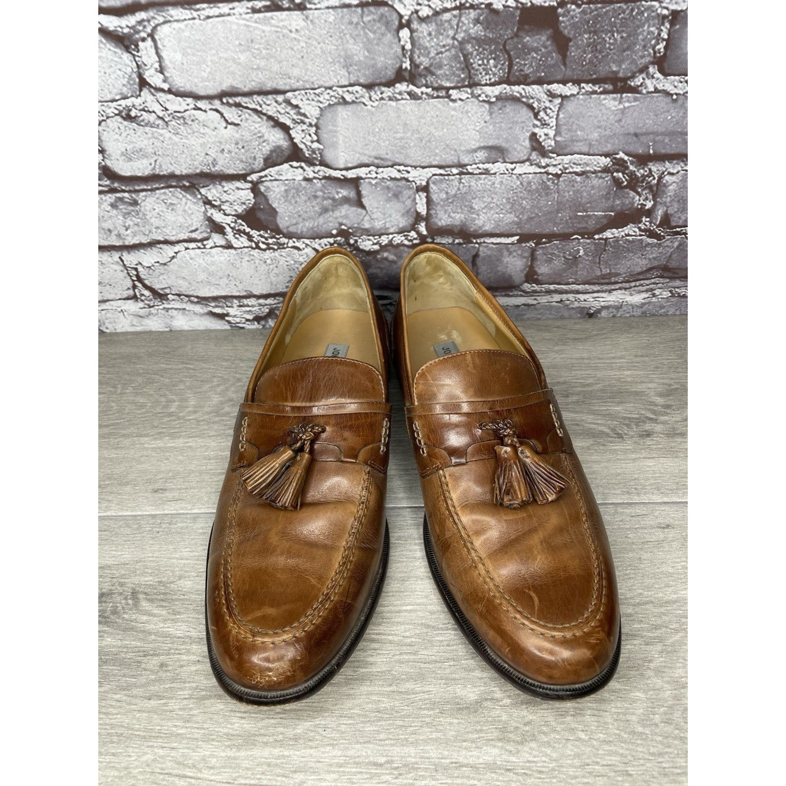 Johnston & Murphy Johnston & Murphy Brown Leather Tassel Loafers Dress Shoes M Size US 11.5 / EU 44-45 - 1 Thumbnail