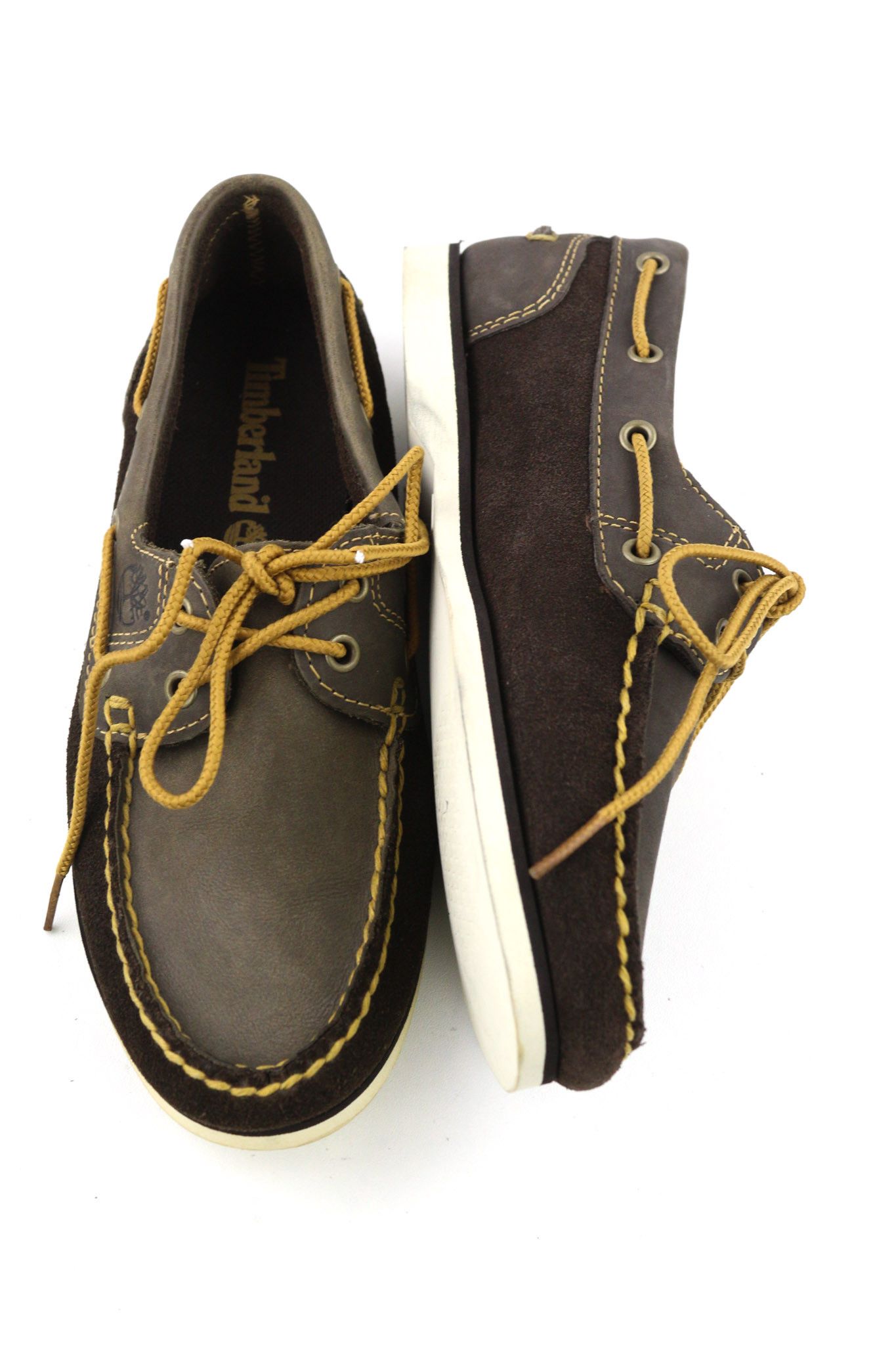 Timberland 26608 UK3.5 Dark Brown Leather Lace Up Shoes 81015 Size US 4 / IT 34 - 5 Thumbnail