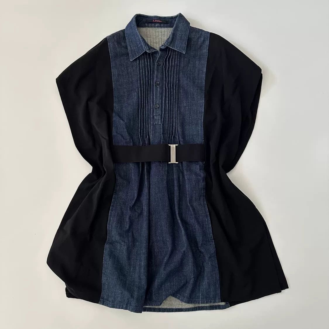 Vintage Vintage Denim Paneled Dress Size M / US 6-8 / IT 42-44 - 1 Thumbnail