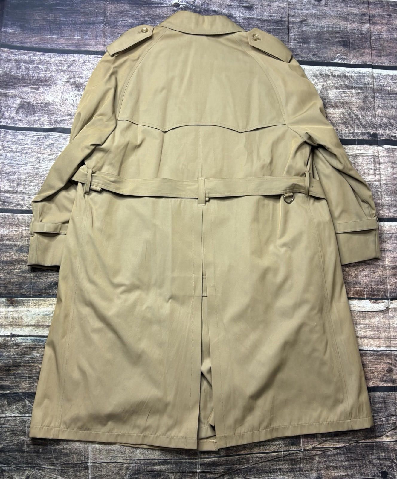 Barneys New York Barney's New York Trench Coat Men 46 Check 100% Wool Lining Size US XXL / EU 58 / 5 - 3 Thumbnail