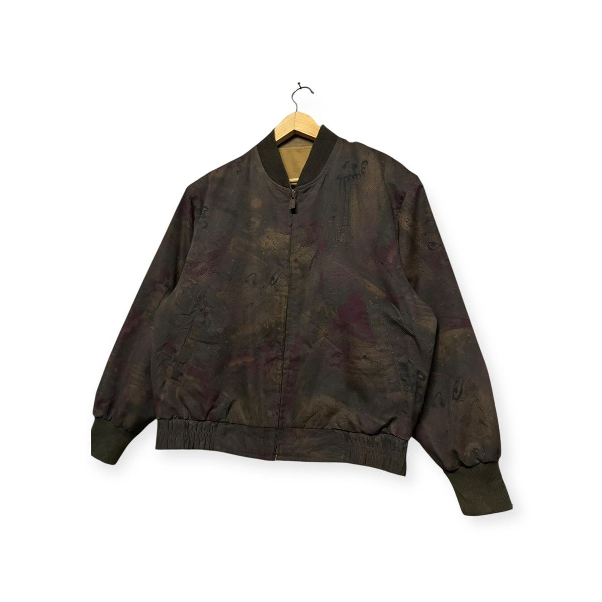 Yves Saint Laurent Vtg🔥90’s YSL PourHomme Abstract Reversible Bomber Jacket Size US M / EU 48-50 / 2 - 3 Thumbnail
