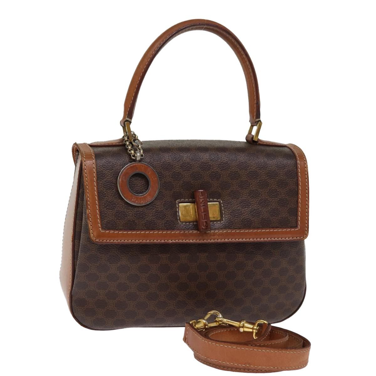 Celine Celine Vintage Convertible Top Handle Bag Macadam Coated Canvas Size ONE SIZE - 1 Thumbnail