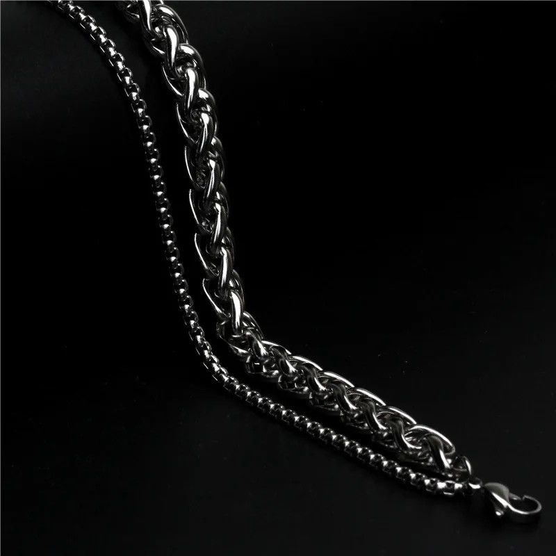 Japanese Brand Hip-hop Thick Stainless Steel Bracelet Size ONE SIZE - 3 Thumbnail