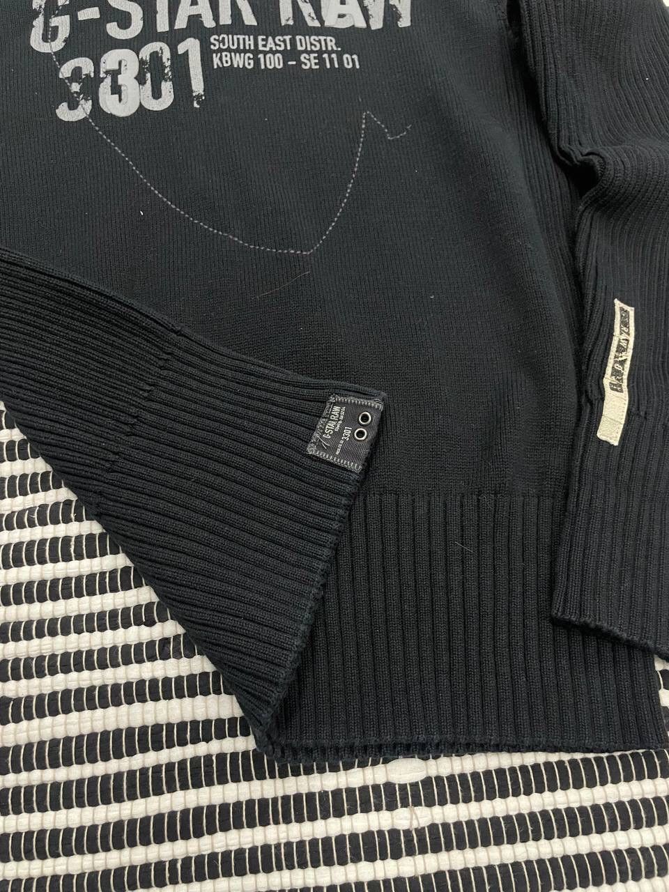 G-Star × Japanese Brand × Vintage Vintage G Star Raw Big Logo Knitted Sweater Y2K Size US L / EU 52-54 / 3 - 7 Thumbnail