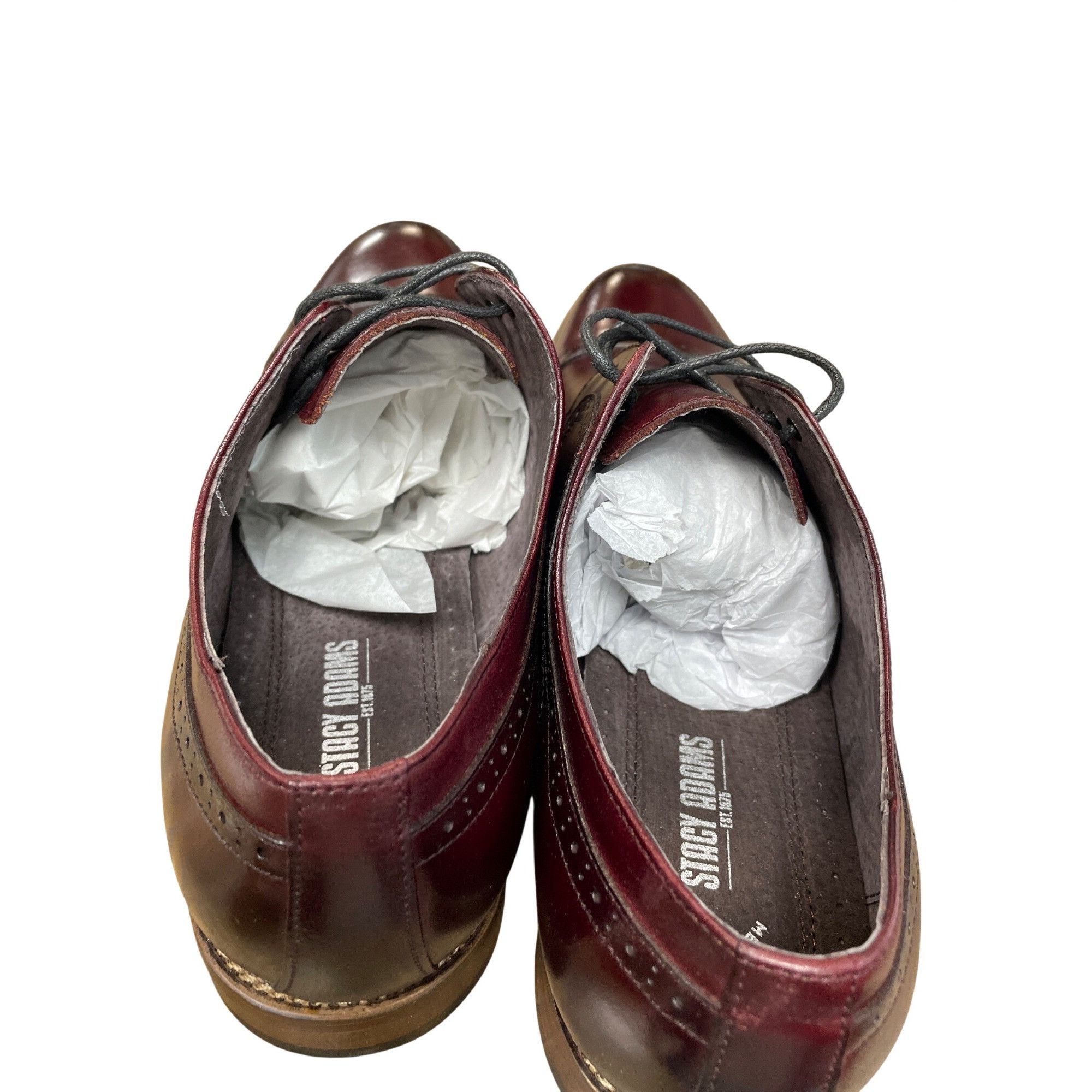 stacy adams burgundy dress shoes STACY ADAMS: Reynolds Oxford 25670 Burgundy / 14
