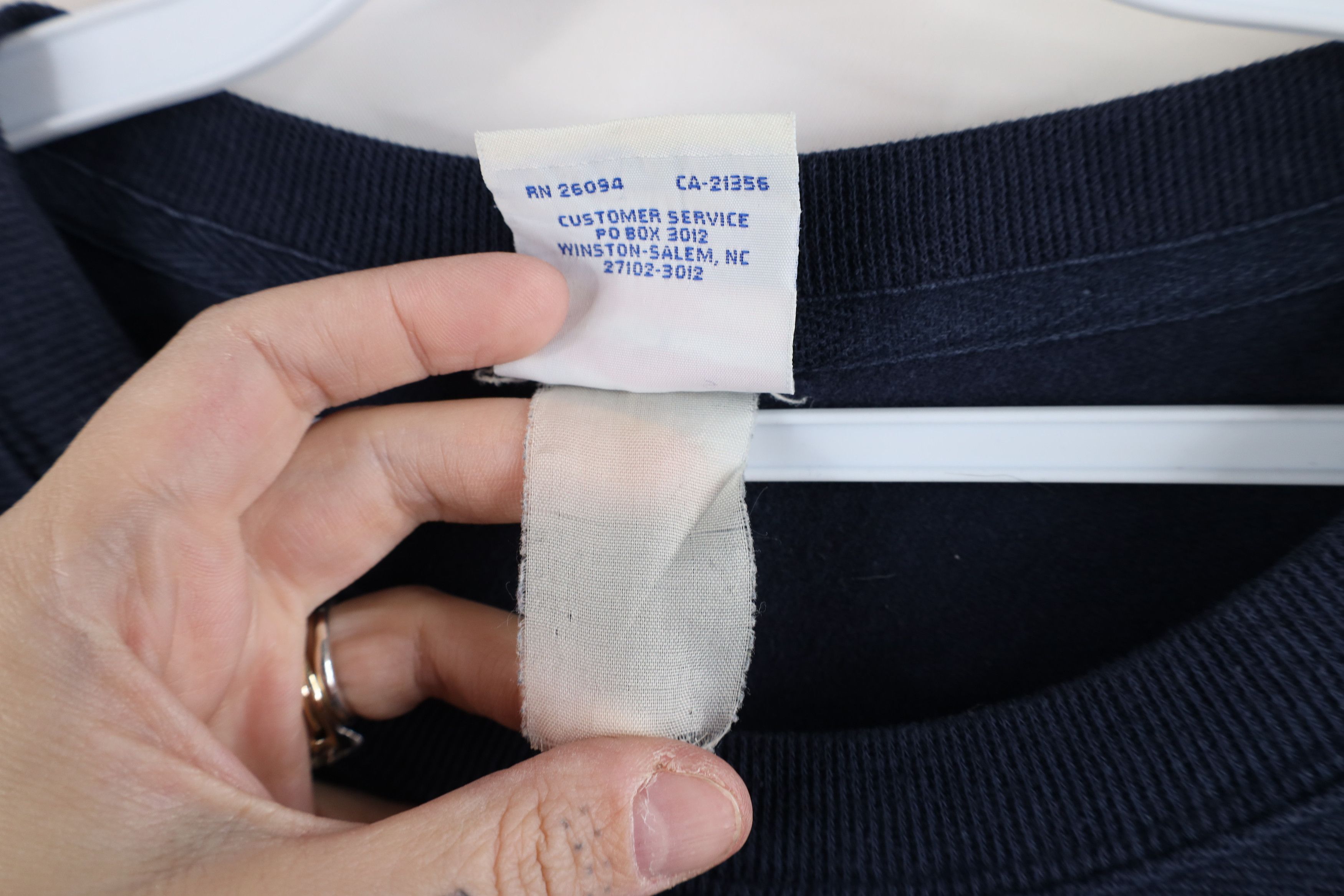 Champion × Vintage Vintage 90s Champion Ribbed Football Jersey T-Shirt Blue Size US L / EU 52-54 / 3 - 9 Thumbnail