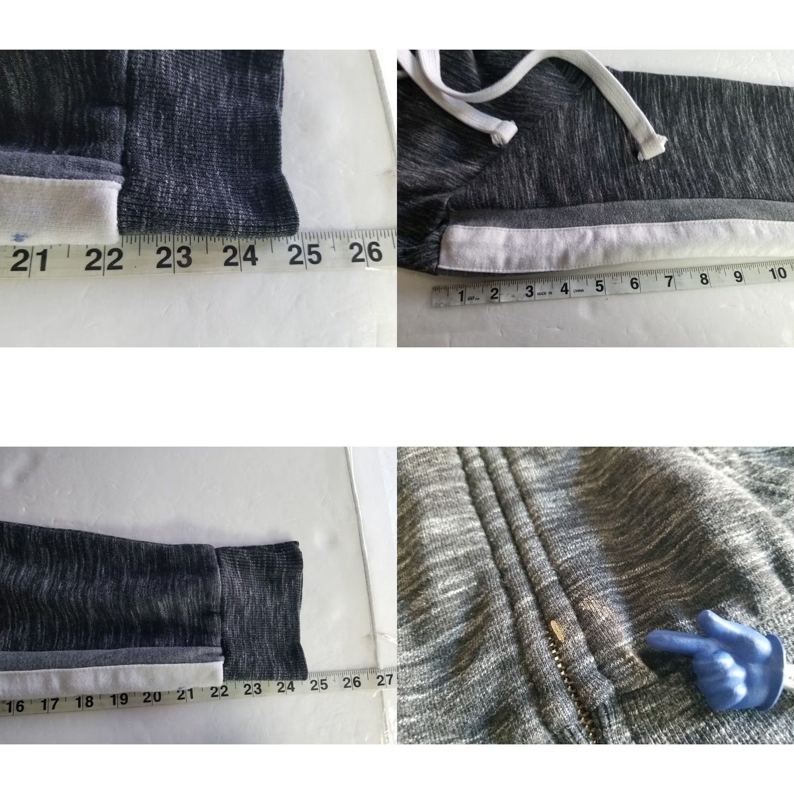 Vintage Reflex Hoodie Womens M Gray Zip Up Pockets Casual See Pic Sweatshirt Full Zip Hooded All Seasons Size M / US 6-8 / IT 42-44 - 8 Thumbnail